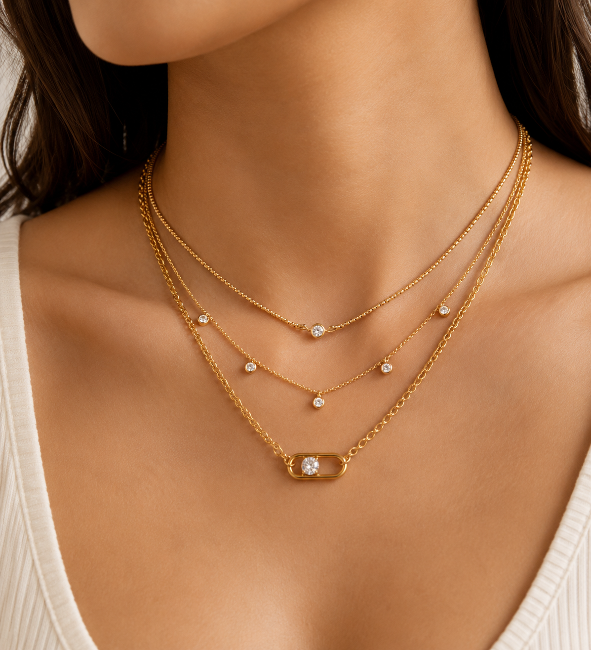 Stella Crystal Necklace Stack