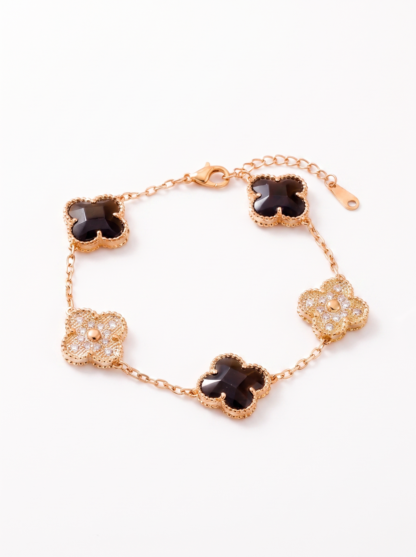 Brown Enamel Clover Jewelry