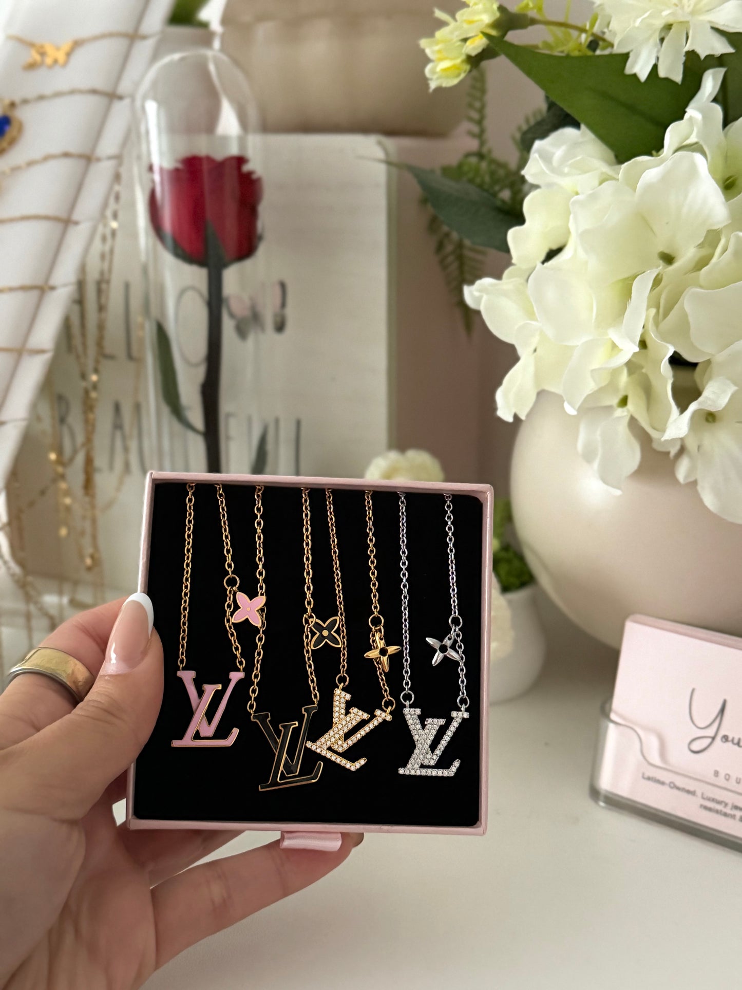 Lucky Silver Stainless Steel Necklace
