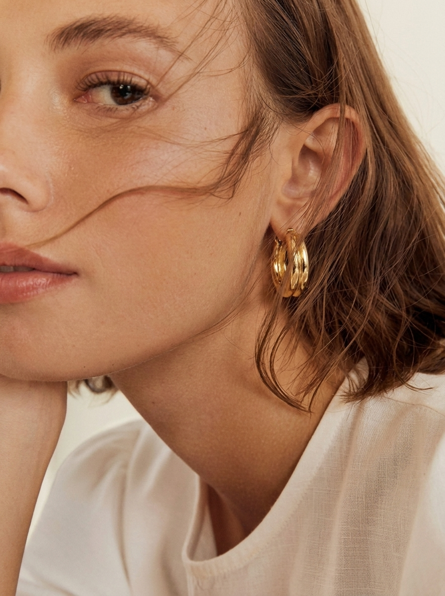 Gold Hoop 10MM Earrings