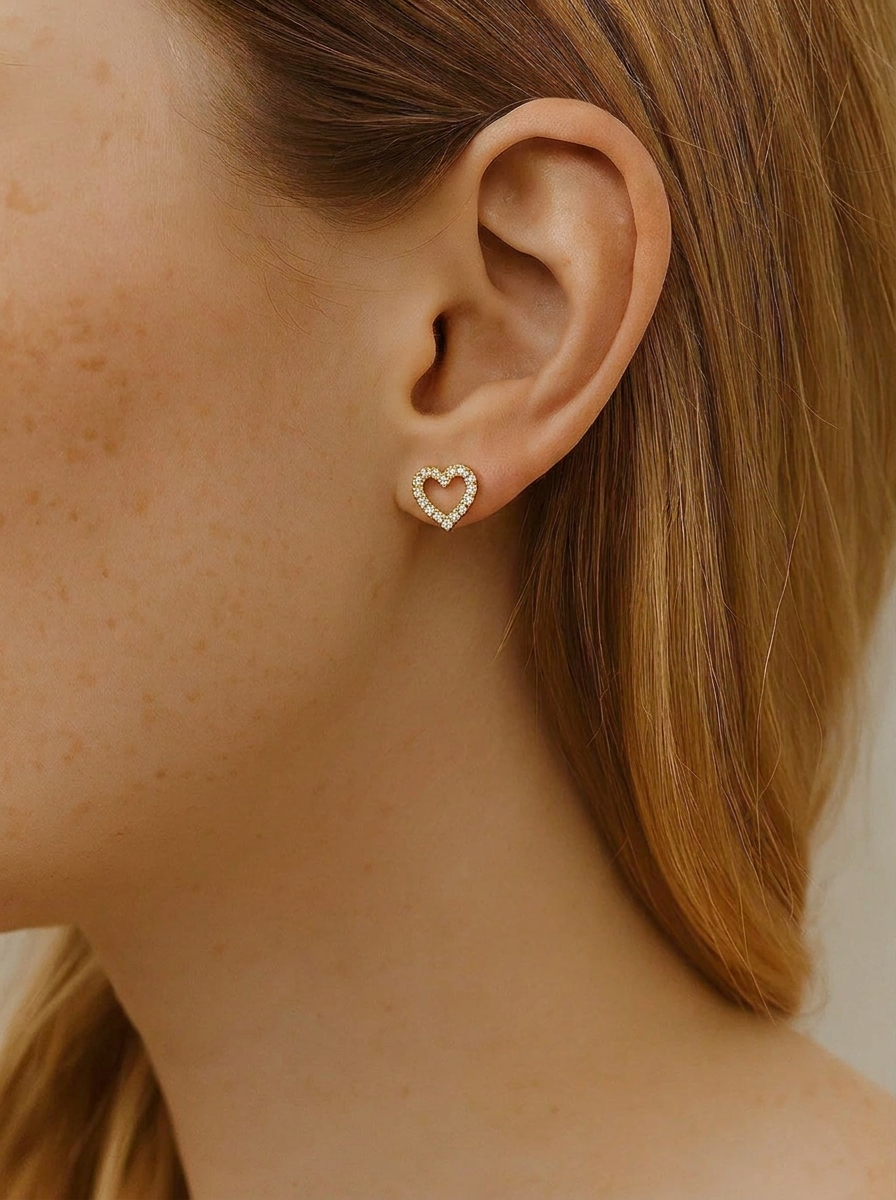 Hollow Heart Earrings