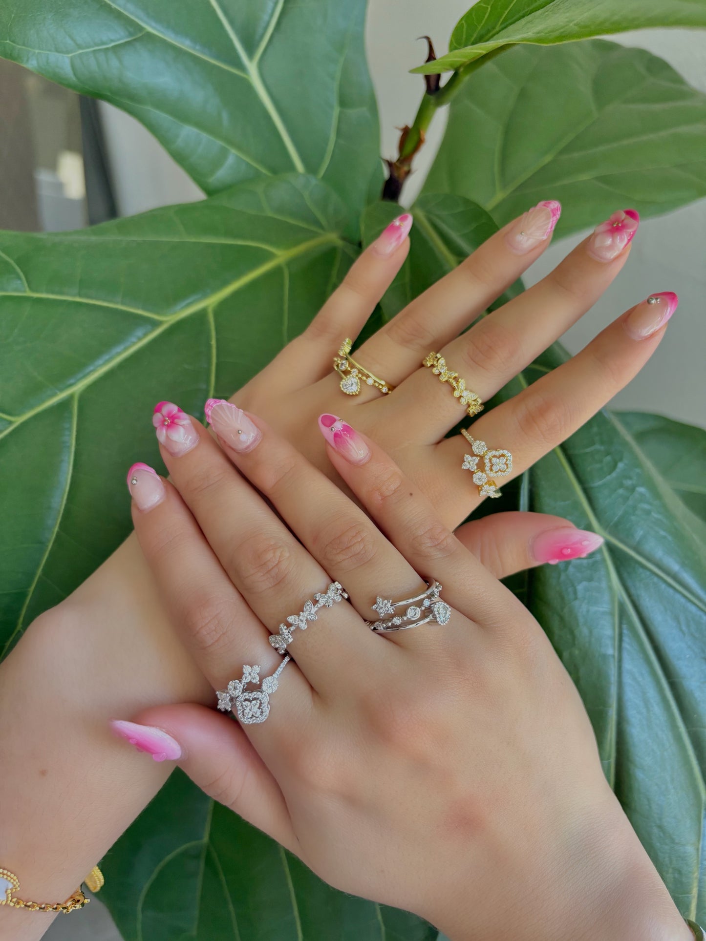 Dazzling Butterfly Moissanite Adjustable Ring – Gold Filled & White Gold Filled Open-Band Ring
