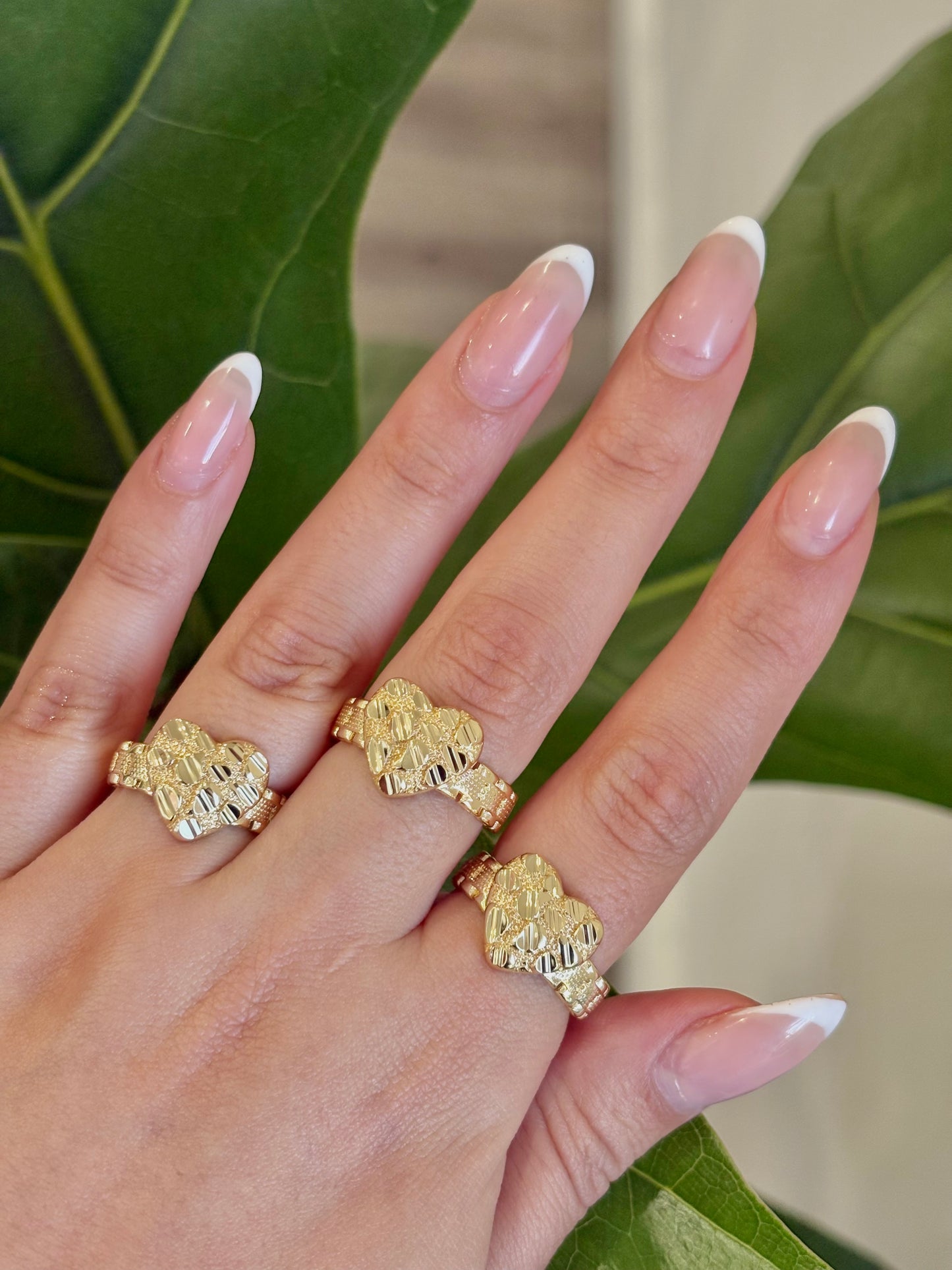The Luxe Heart Nugget Rollie Gold Filled Ring
