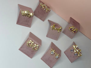 18k Gold Plated Bow Stainless Steel Earrings
