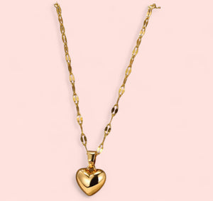 Mini Heart Gold Stainless Steel Necklace