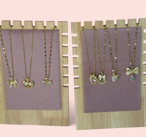18k Gold Plated Bow Stainless Steel Necklace
