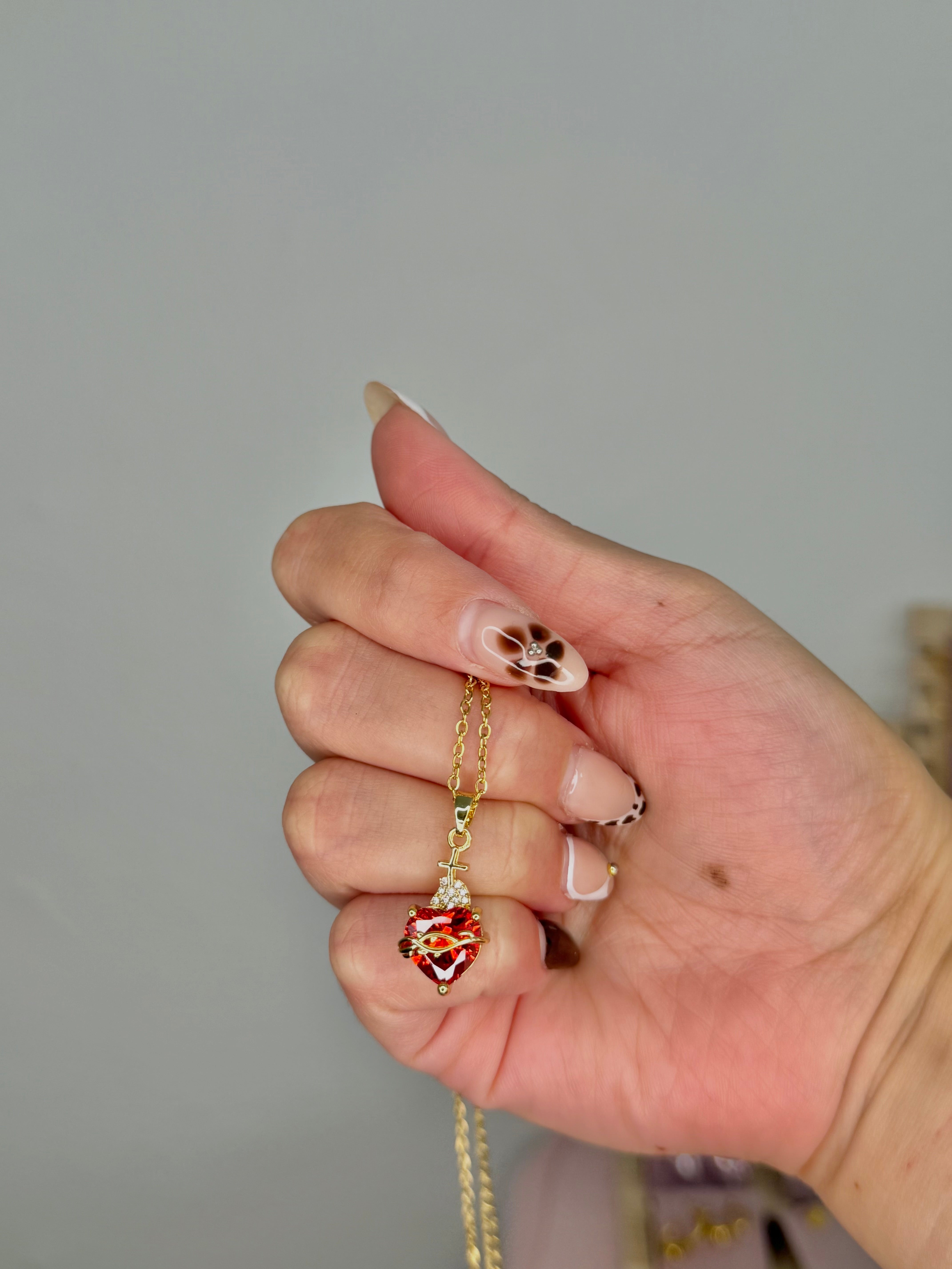 Sacred Heart Sagrado Corazón Stainless Steel Necklace