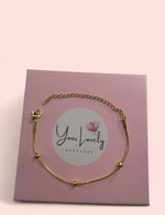 Load image into Gallery viewer, Gold Beaded Stainless Steel Bracelet
