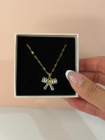 Load image into Gallery viewer, 18k Gold Plated Bow Stainless Steel Necklace

