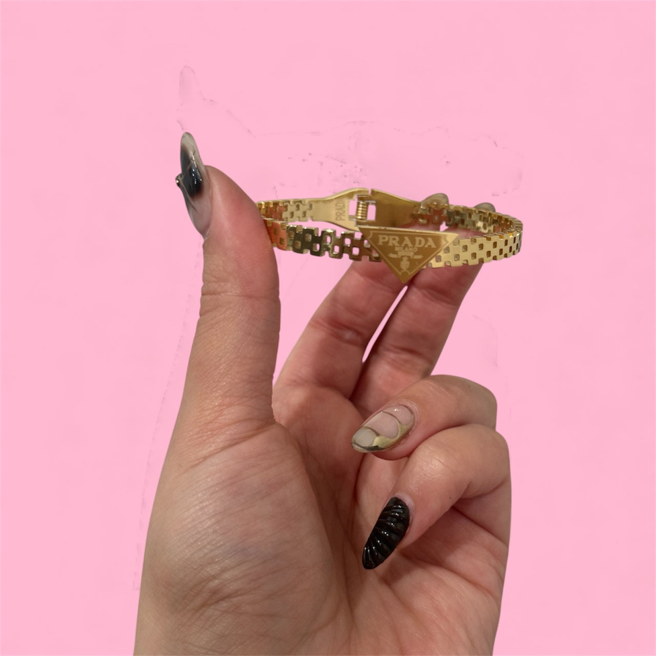 P Bangle Stainless Steel Bracelet