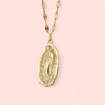 Load image into Gallery viewer, Golden Virgencita Stainless Steel Necklace
