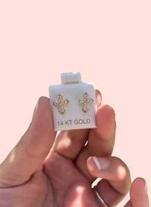 14k Gold Diosito Rhinestone Earrings