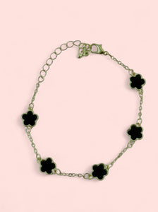Black Clover Stainless Steel Bracelet