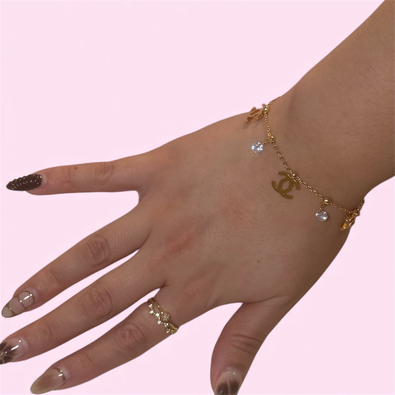 CC Zirconia Stainless Steel Bracelet