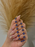 Load image into Gallery viewer, Clover Blossom Rhinestone Adjustable Stainless Steel Bracelet
