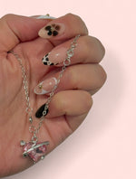 Load image into Gallery viewer, Pink Halo Silver Necklace
