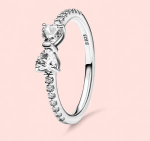Sparkling Bow Sterling Silver 925 Ring