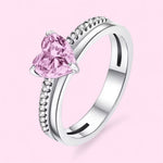 Load image into Gallery viewer, Sterling Silver Rings Size 7(Ready to ship): Bows, Heart, Pink, Red, Blue, S925
