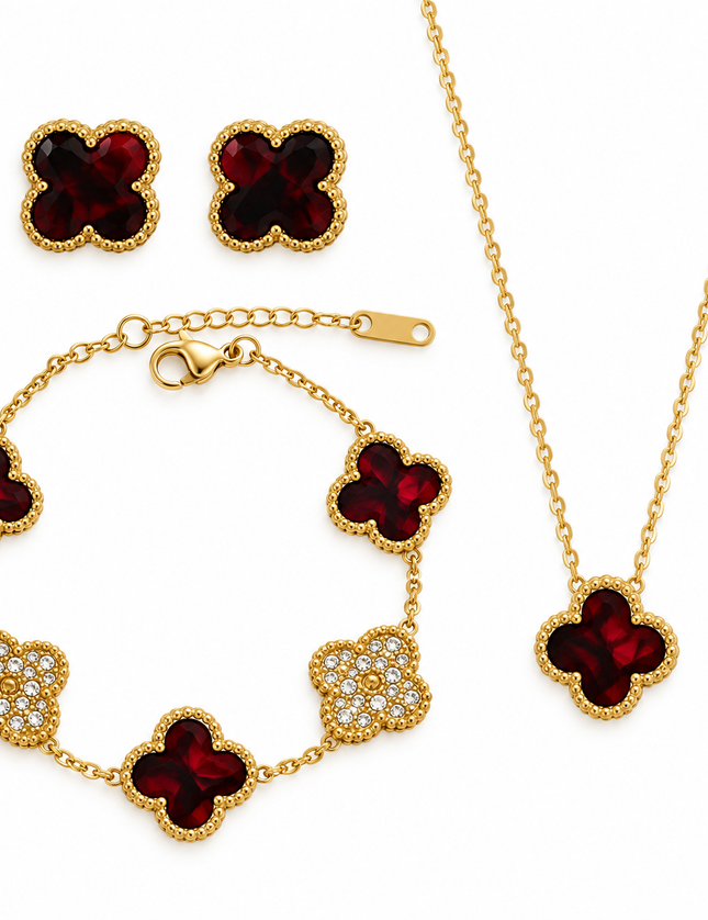 Red & Gold Clover Set
