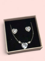 Load image into Gallery viewer, Forever Yours Set (Necklace and Earrings) Sterling Silver 925
