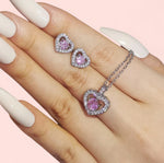 Load image into Gallery viewer, Yours Truly Set (Necklace and Earrings) Sterling Silver 925
