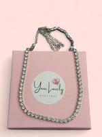 Load image into Gallery viewer, Silver Rhinestone Choker Necklace
