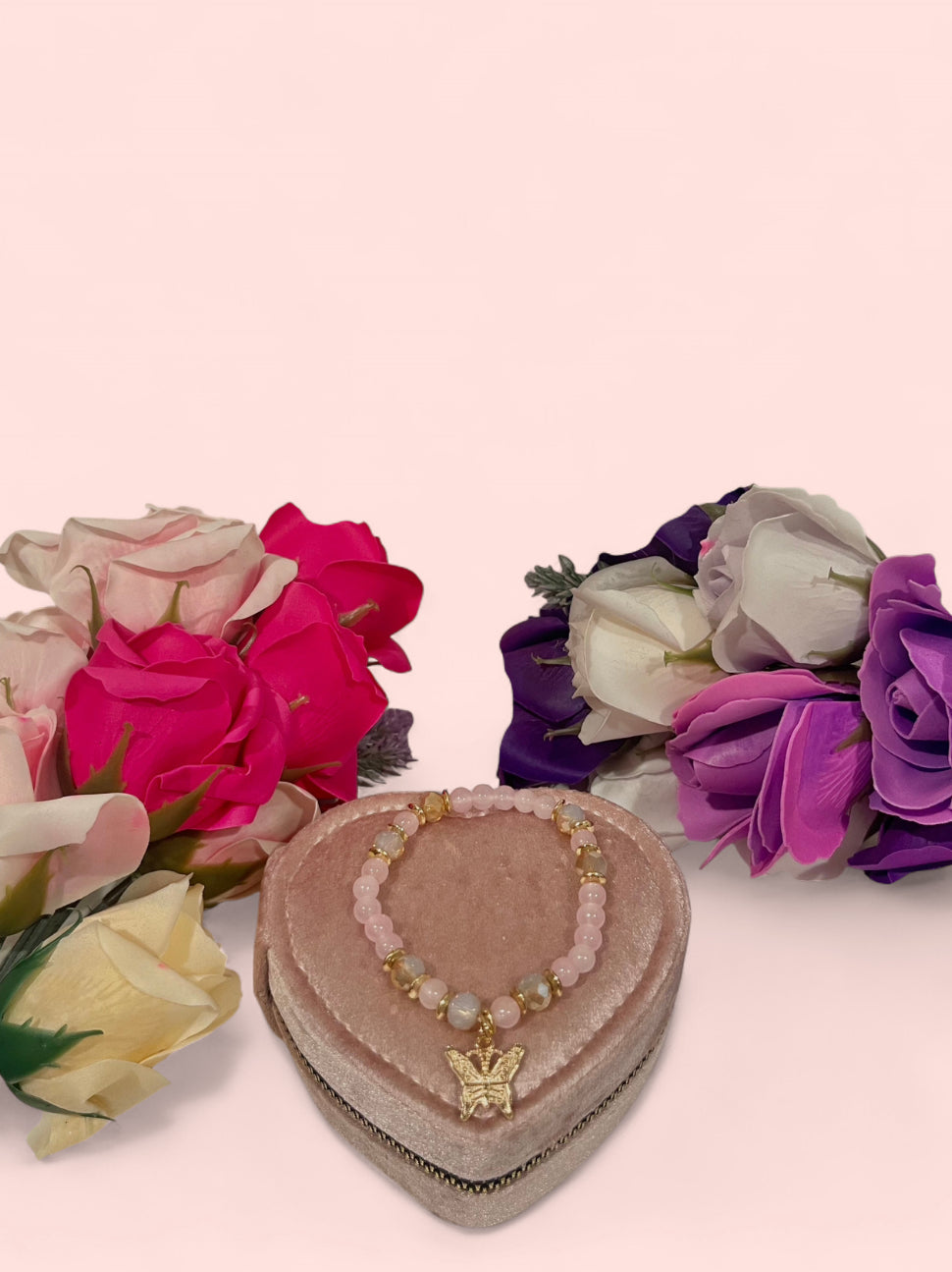 Handmade Bead Bracelets (Charms, Quartz)