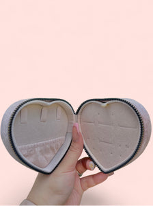 Heart Shaped Jewelry Velvet Box