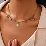 Load image into Gallery viewer, Clover Charm Stainless Steel Necklace
