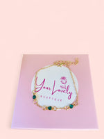 Load image into Gallery viewer, Jade Hearts Bracelet Gold Plated
