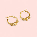Load image into Gallery viewer, Golden Hollow Woven Hoop Stainless Steel Earrings

