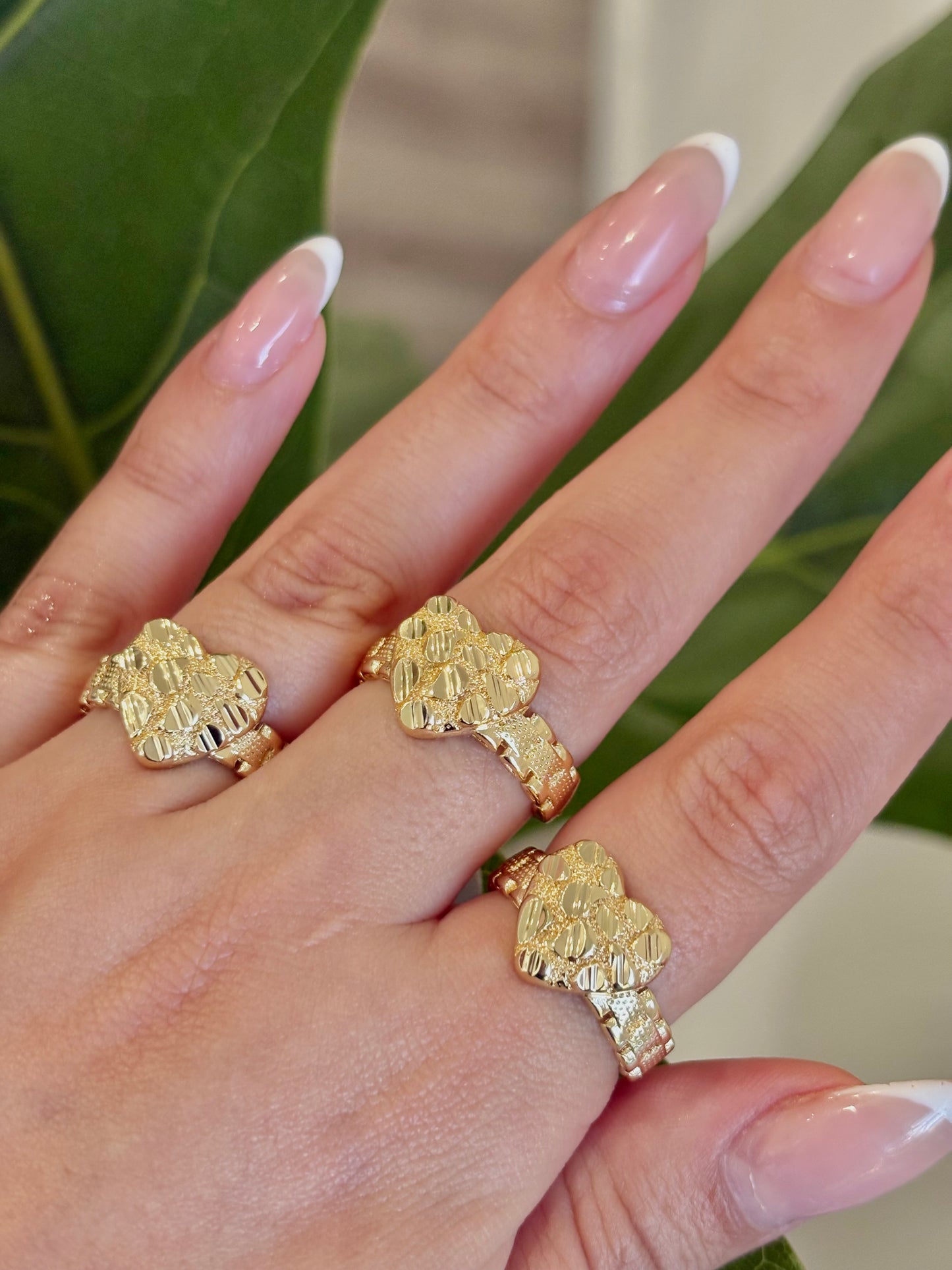 The Luxe Heart Nugget Rollie Gold Filled Ring