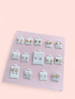 Load image into Gallery viewer, 14k Gold Dainty Heart Pearl Earrings

