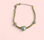 Load image into Gallery viewer, Golden Pearl Heart Stainless Steel Bracelet
