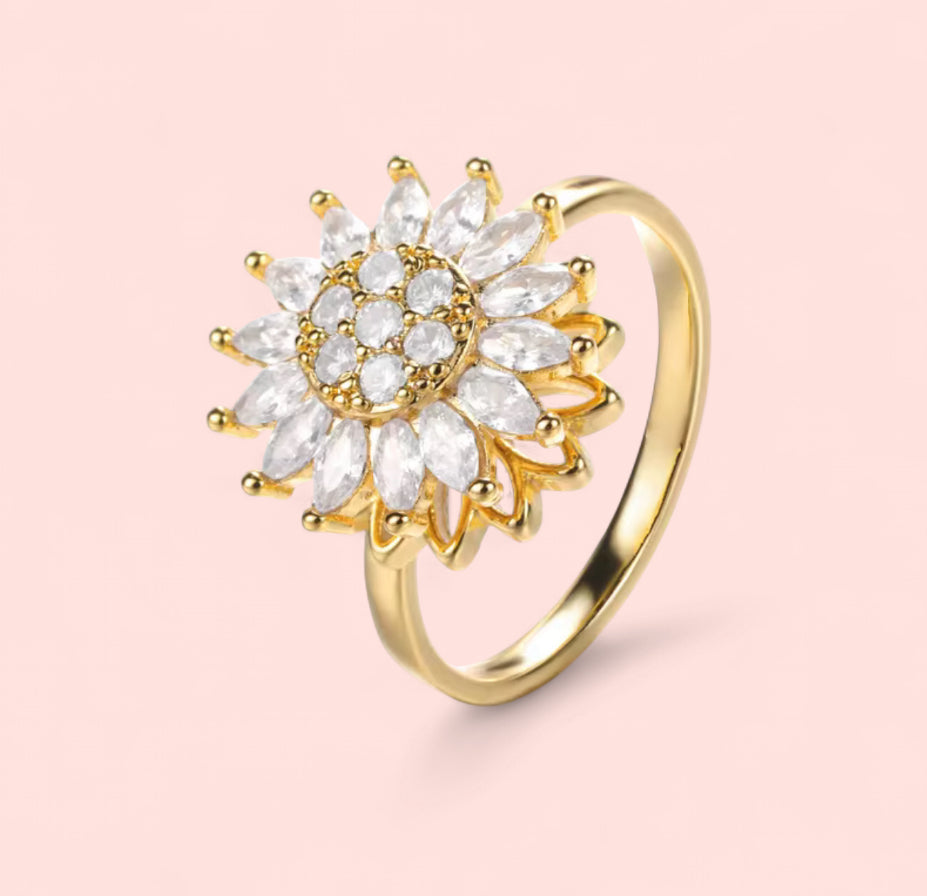 Girasol Spin Stainless Steel Adjustable Ring