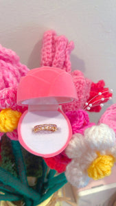 Pink Crown Ring