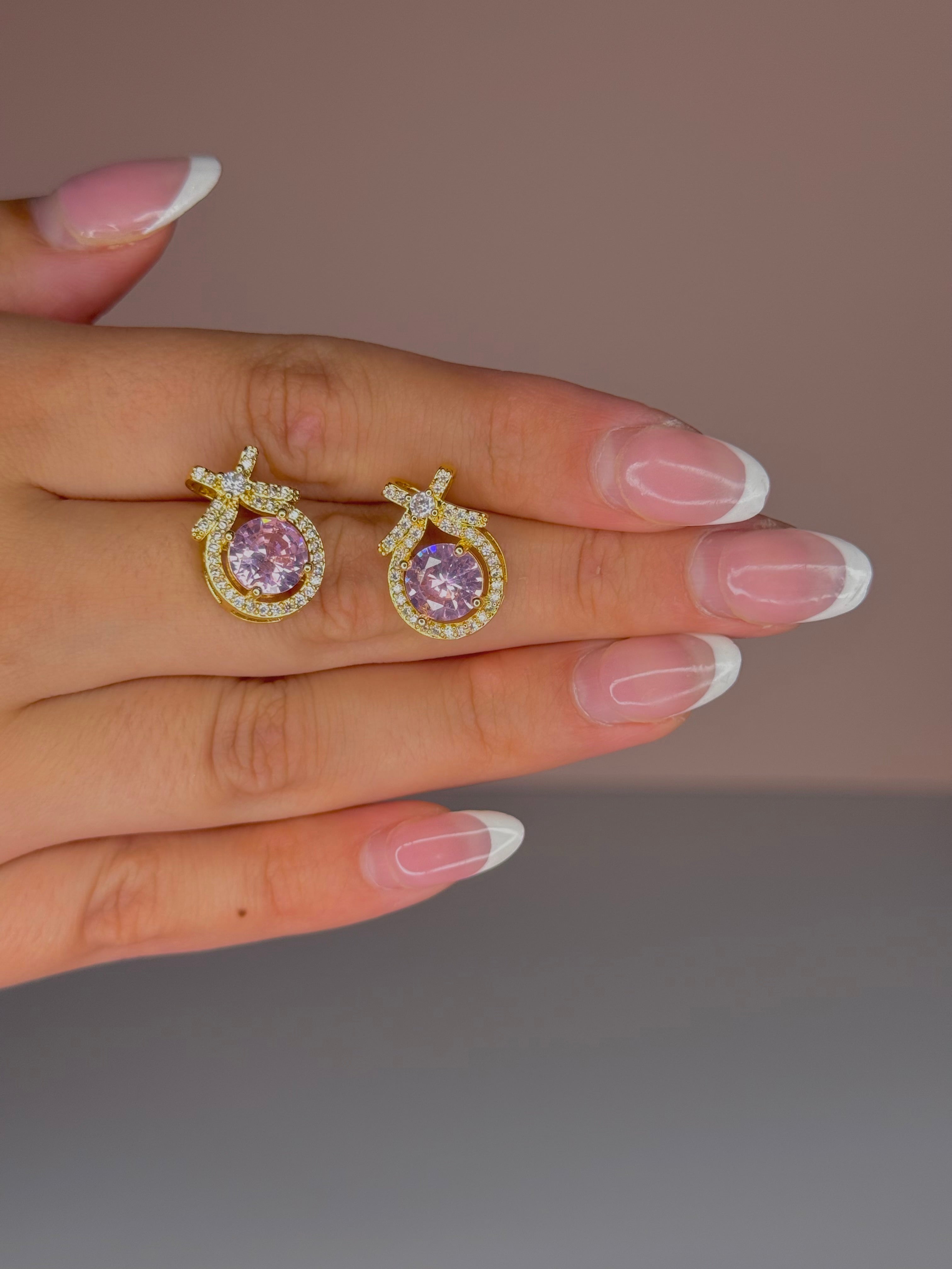18k Gold Plated Bow Stainless Steel Earrings