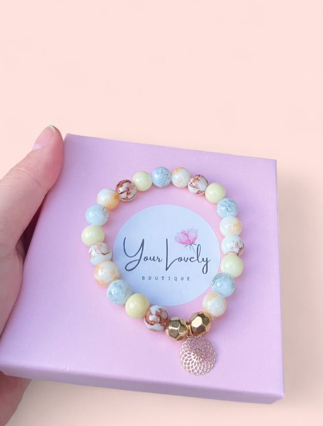 Handmade Bead Bracelets (Charms, Quartz)