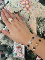 Load image into Gallery viewer, LV Black Clover Stainless Steel Bracelet in Silver &amp; Gold
