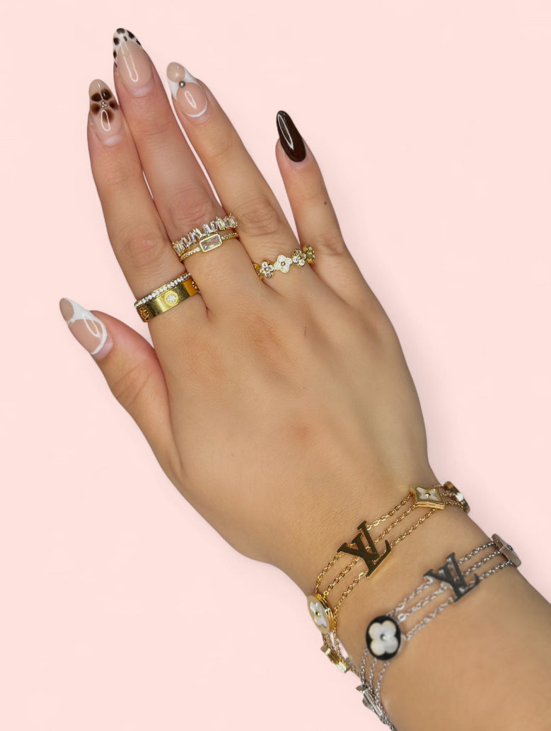 Luxury LV Stainless Steel: Silver & Gold