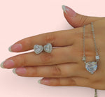 Load image into Gallery viewer, Forever Yours Set (Necklace and Earrings) Sterling Silver 925
