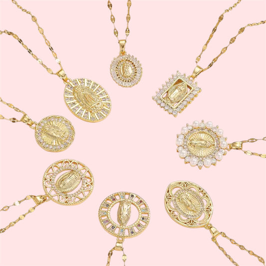 Virgin Mary Necklaces Stainless Steel