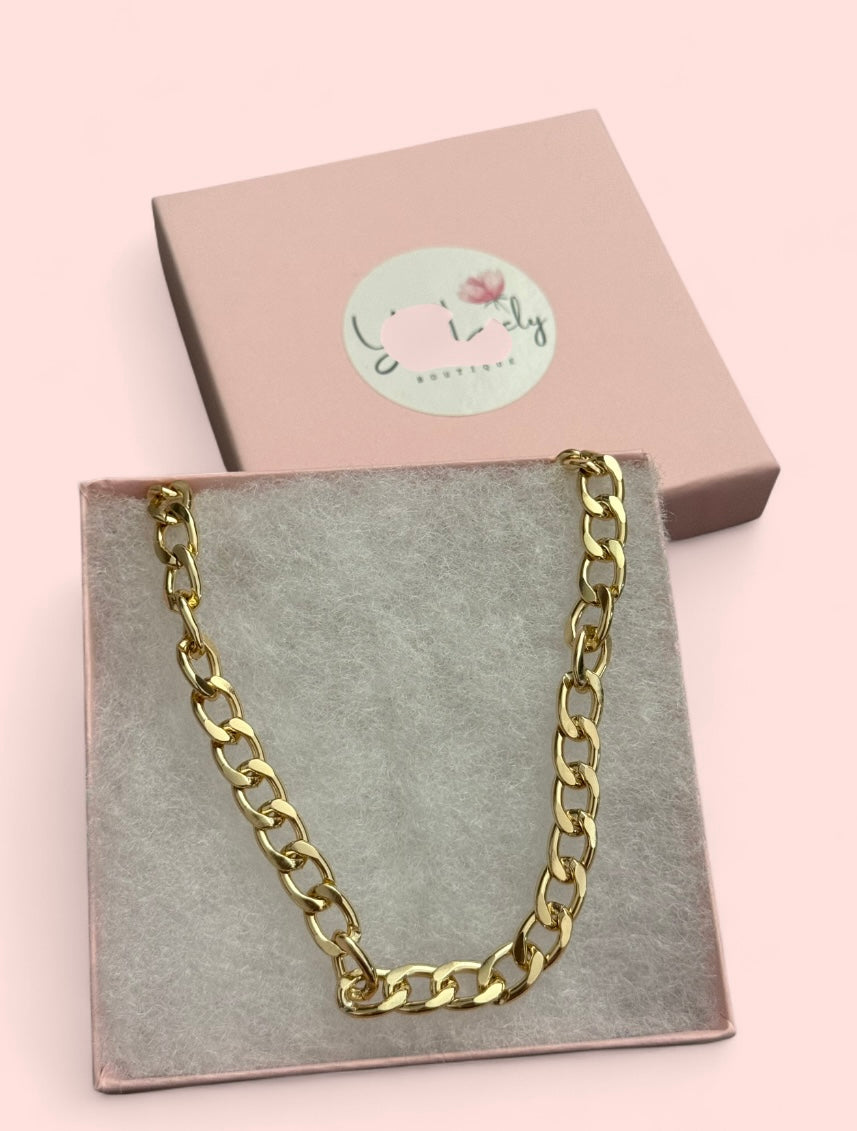 Cuban Chain Gold Plated Necklace