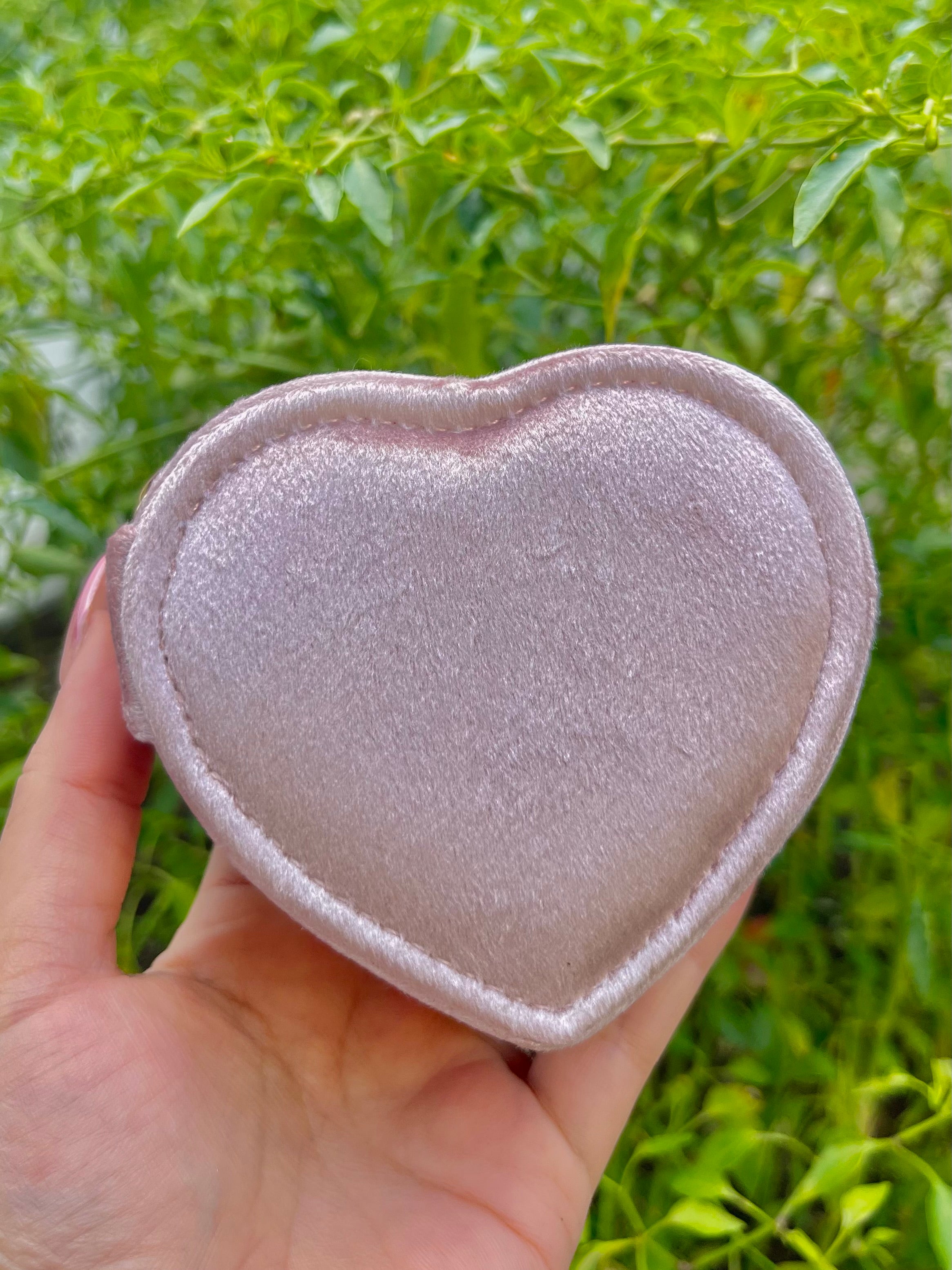 Heart Shaped Jewelry Velvet Box