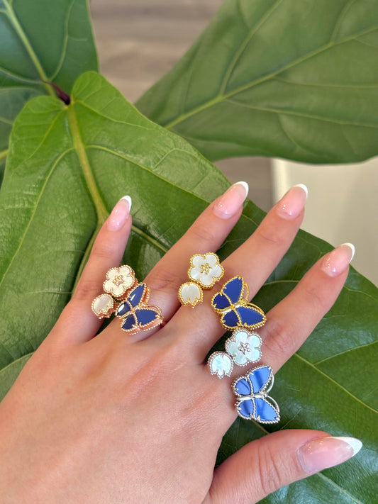 Enchanted Garden Adjustable Butterfly Ring