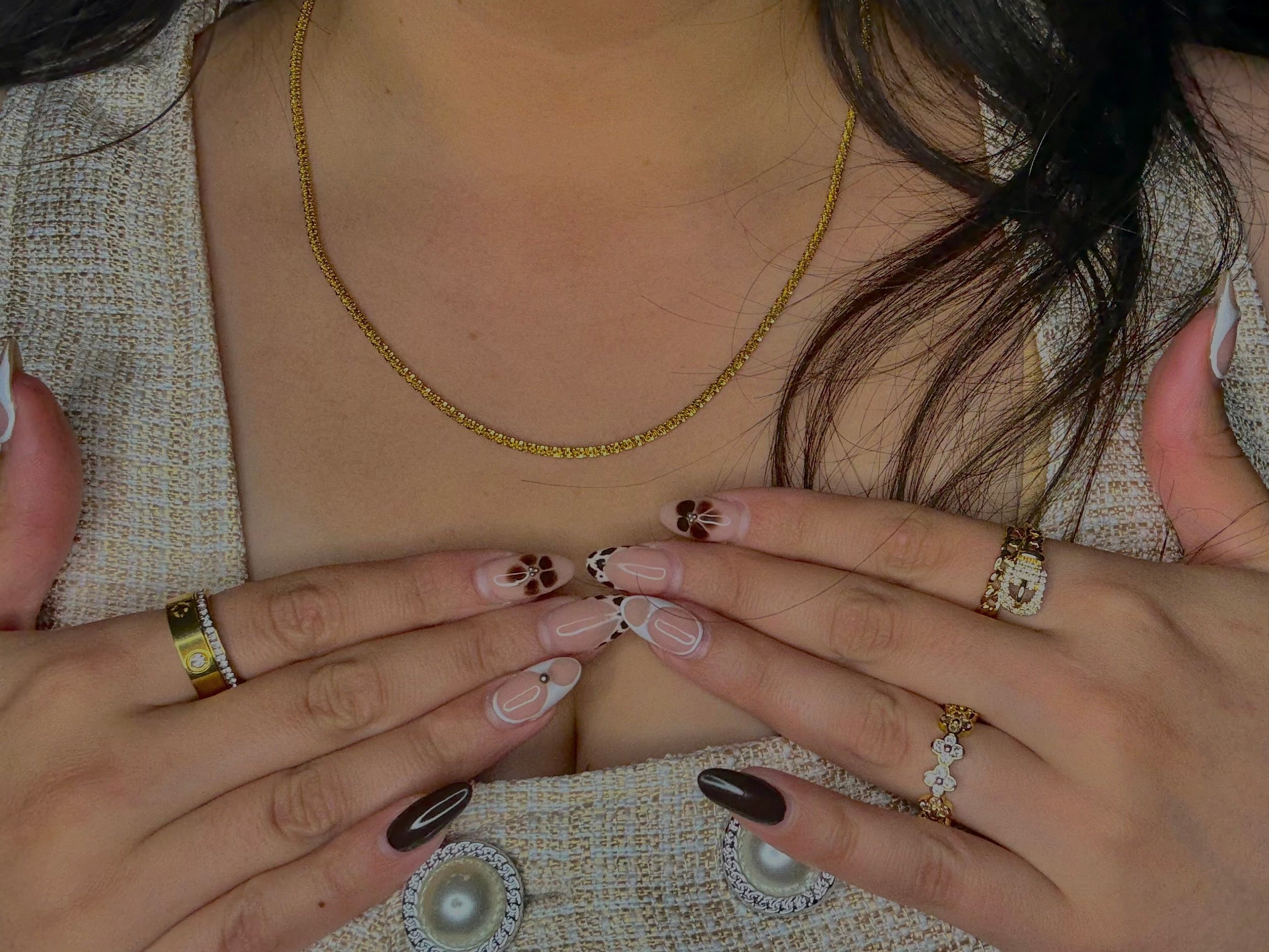 Gold Chain Stainless Steel Necklaces: Beaded, Snake, Cuban, Figaro, Twisted, Paperclip, Shinny