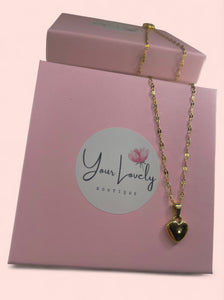 Mini Heart Gold Stainless Steel Necklace