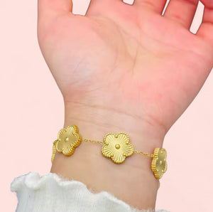 Golden Clover Bracelet Stainless Steel