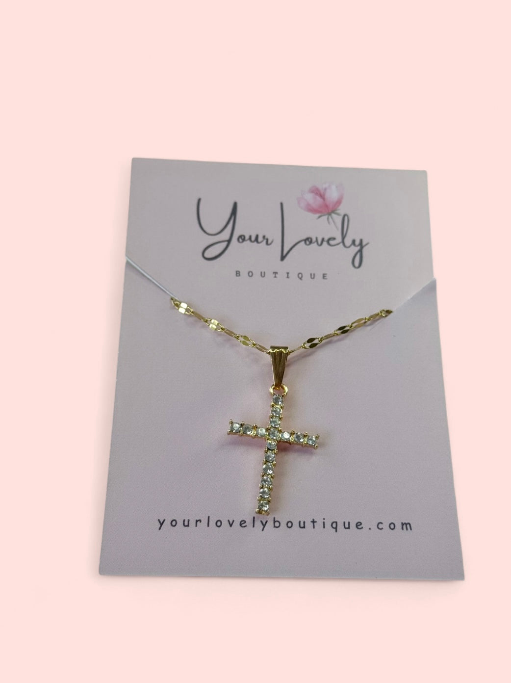 Cross Rhinestone Necklace