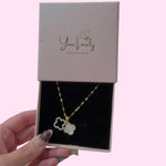Load image into Gallery viewer, Gold White Clover Stainless Steel Necklace

